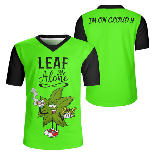 Leaf Me Alone 420 Edition Mens  Goo Green Rugby Jersey