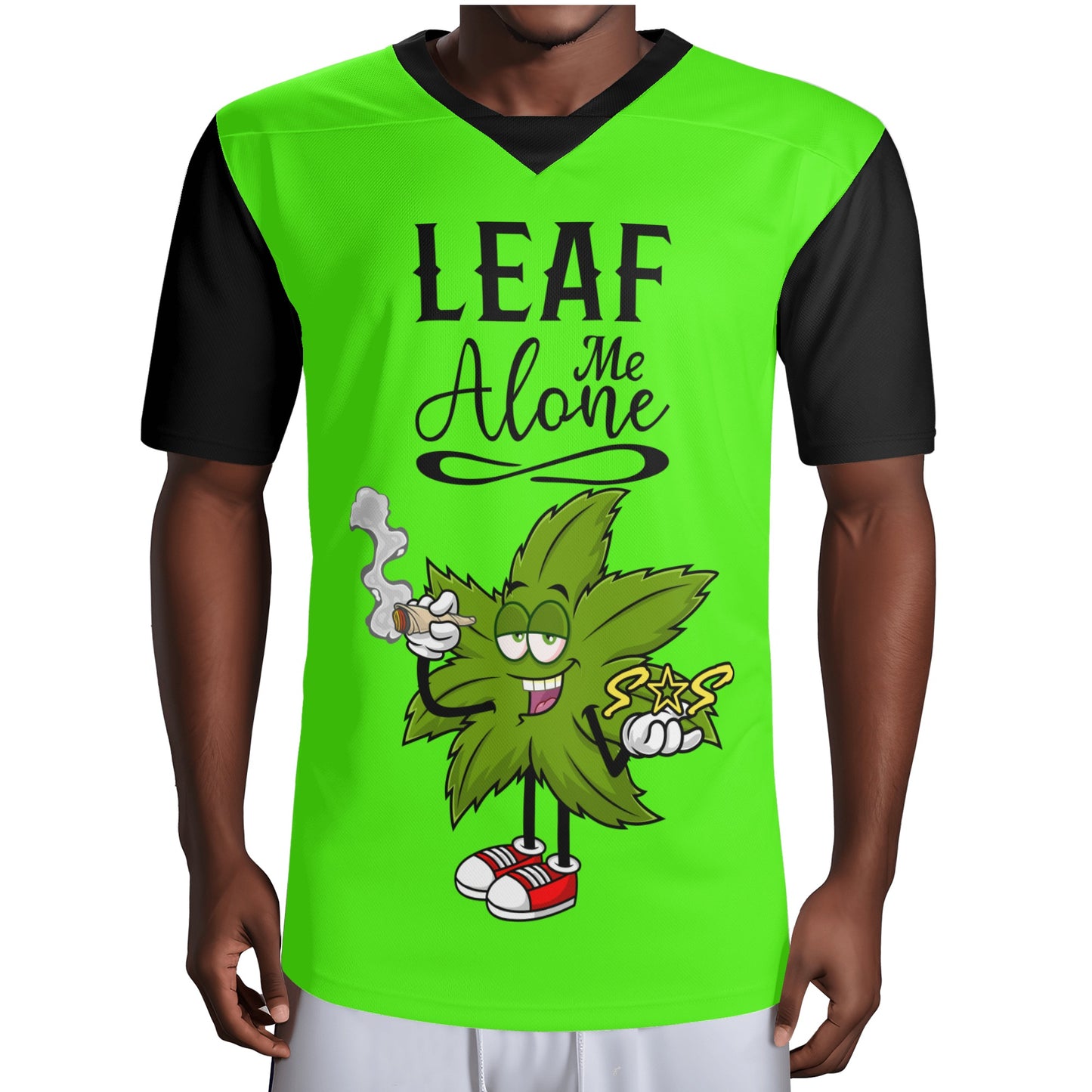 Leaf Me Alone 420 Edition Mens  Goo Green Rugby Jersey