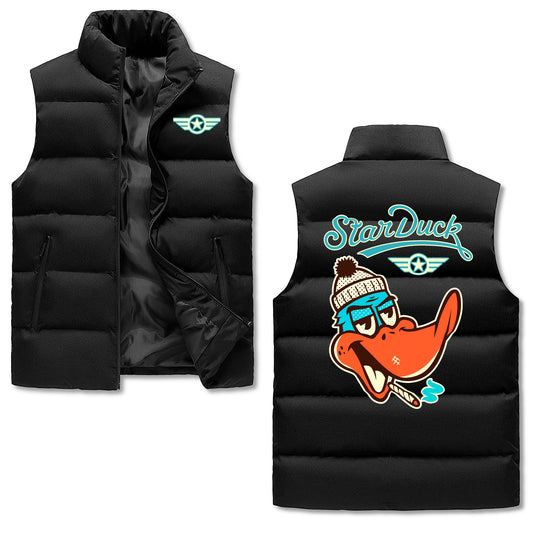 Star Duck Mens  Hooded Puffer Vest