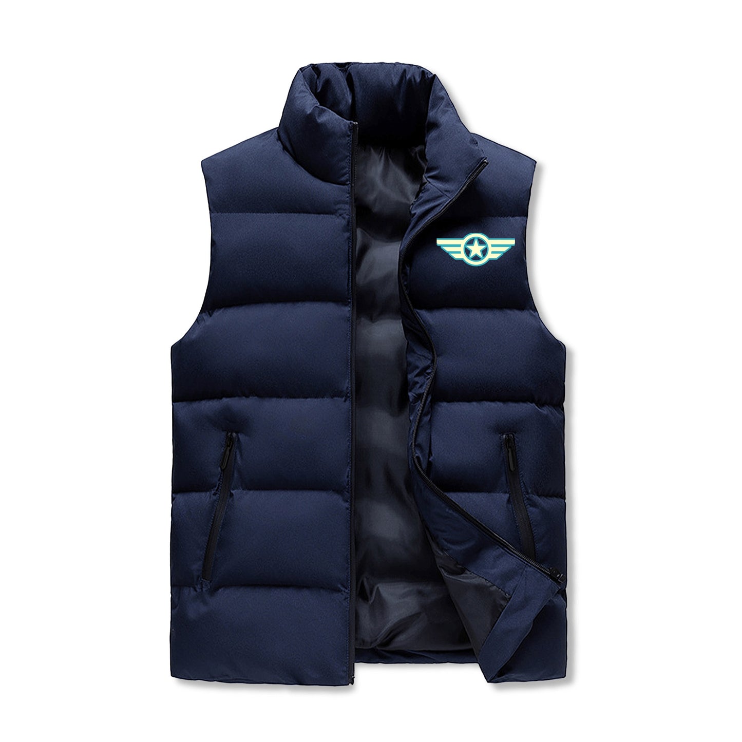 Star Duck Mens  Hooded Puffer Vest