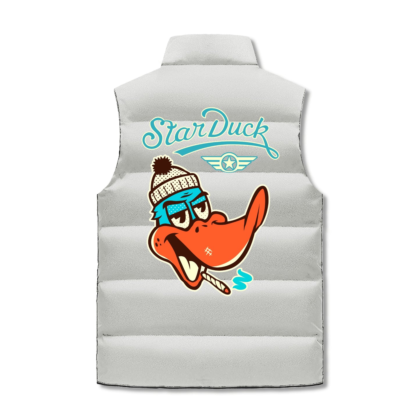 Star Duck Mens  Hooded Puffer Vest