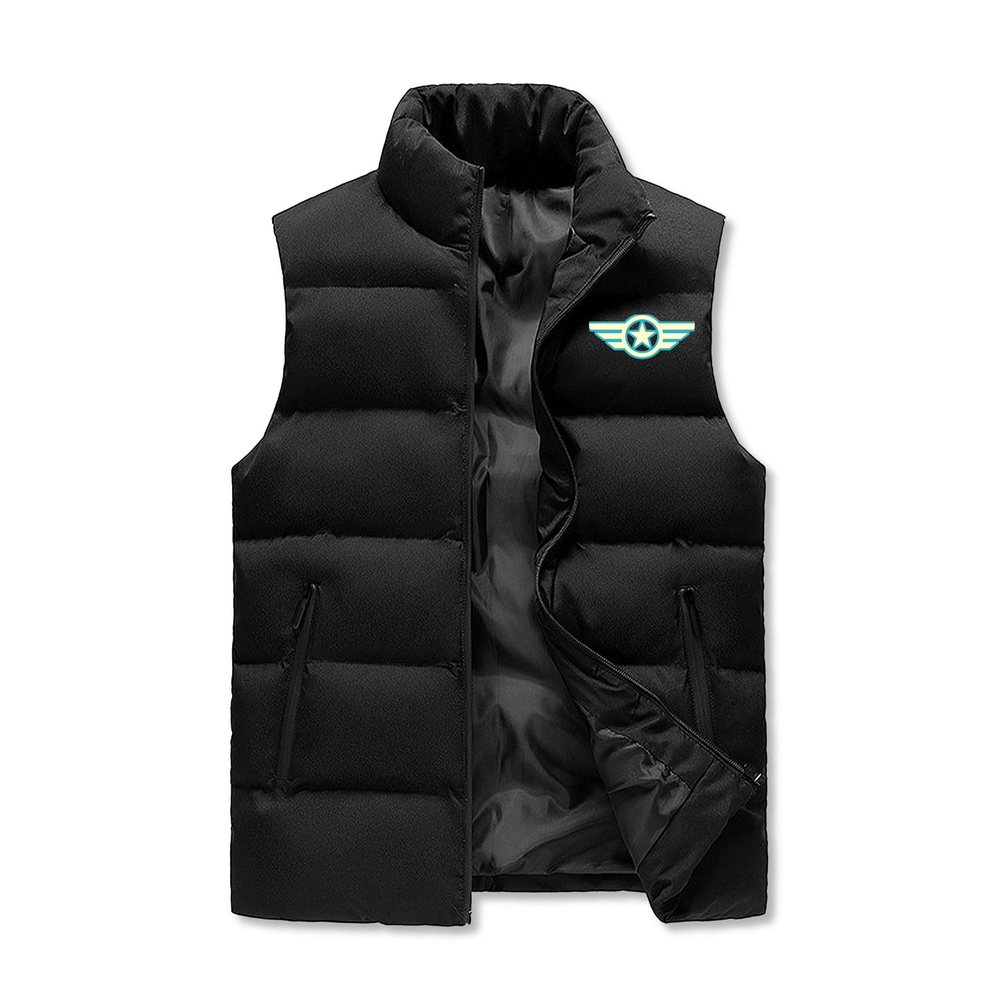 Star Duck Mens  Hooded Puffer Vest