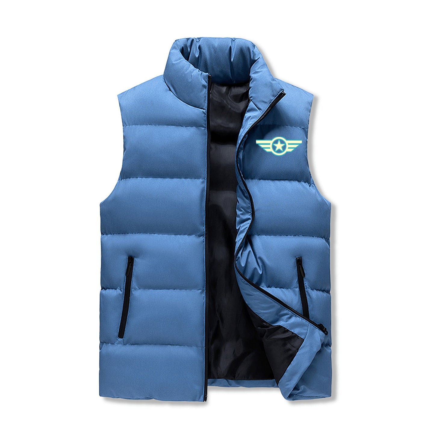 Star Duck Mens  Hooded Puffer Vest