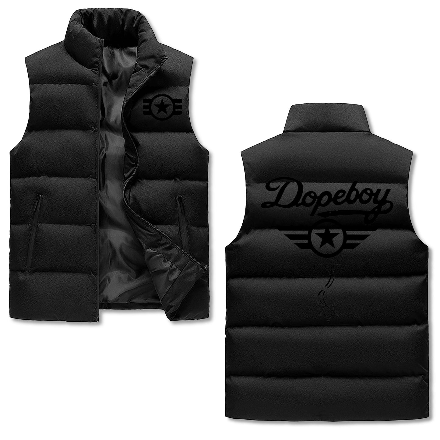 Dope Boy League Mens Hooded Puffer Vest