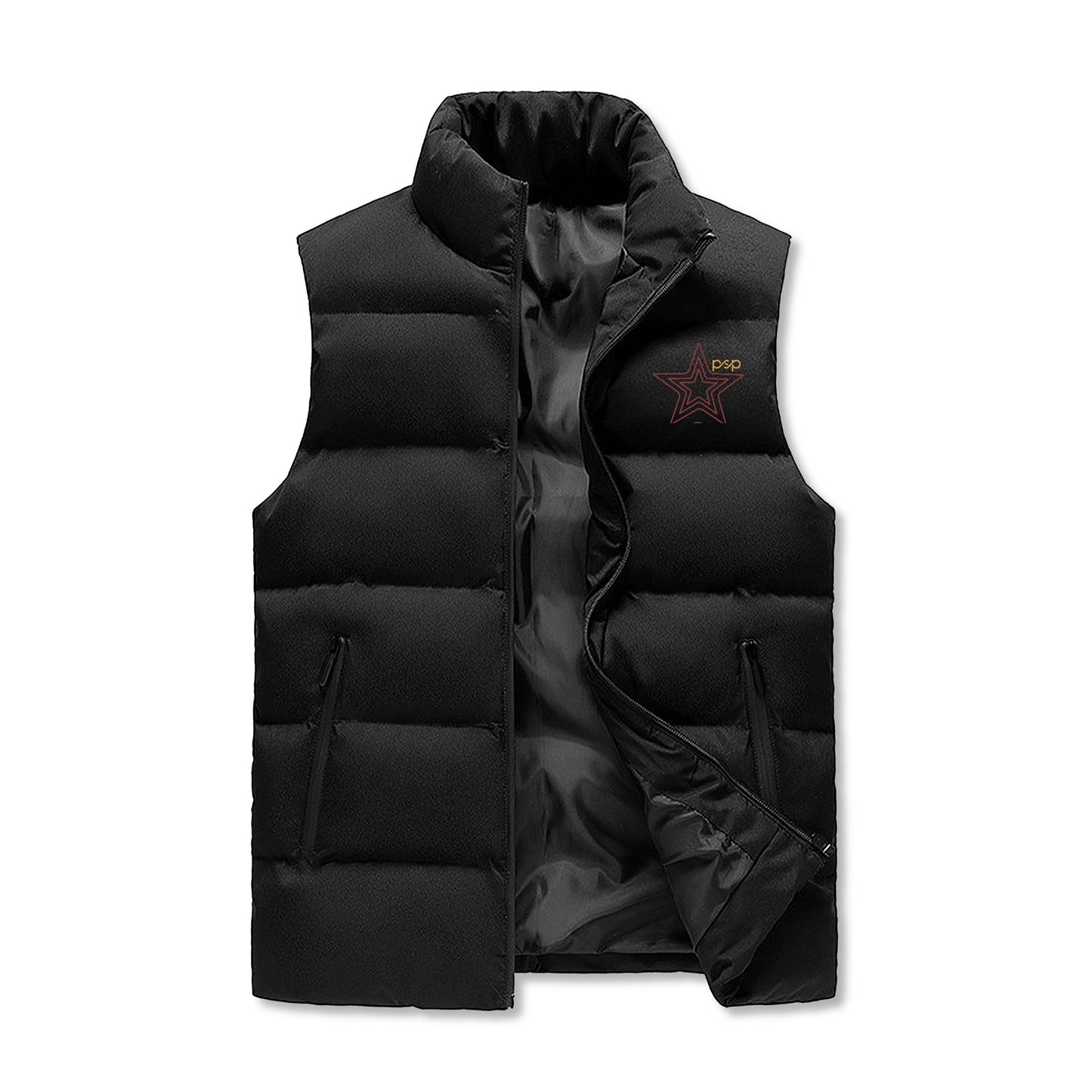 S.O.S & P.S.P Collaboration Mens Hooded Puffer Vest