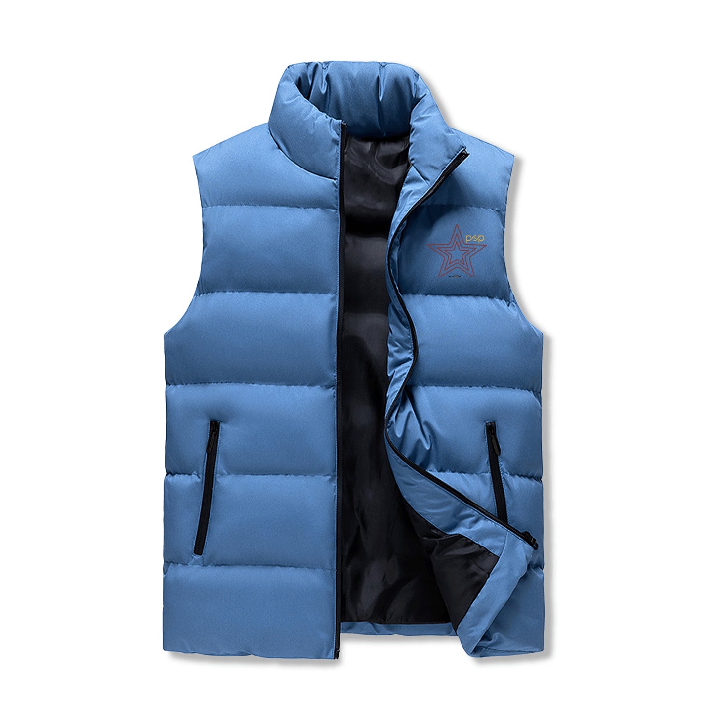 S.O.S & P.S.P Collaboration Mens Hooded Puffer Vest