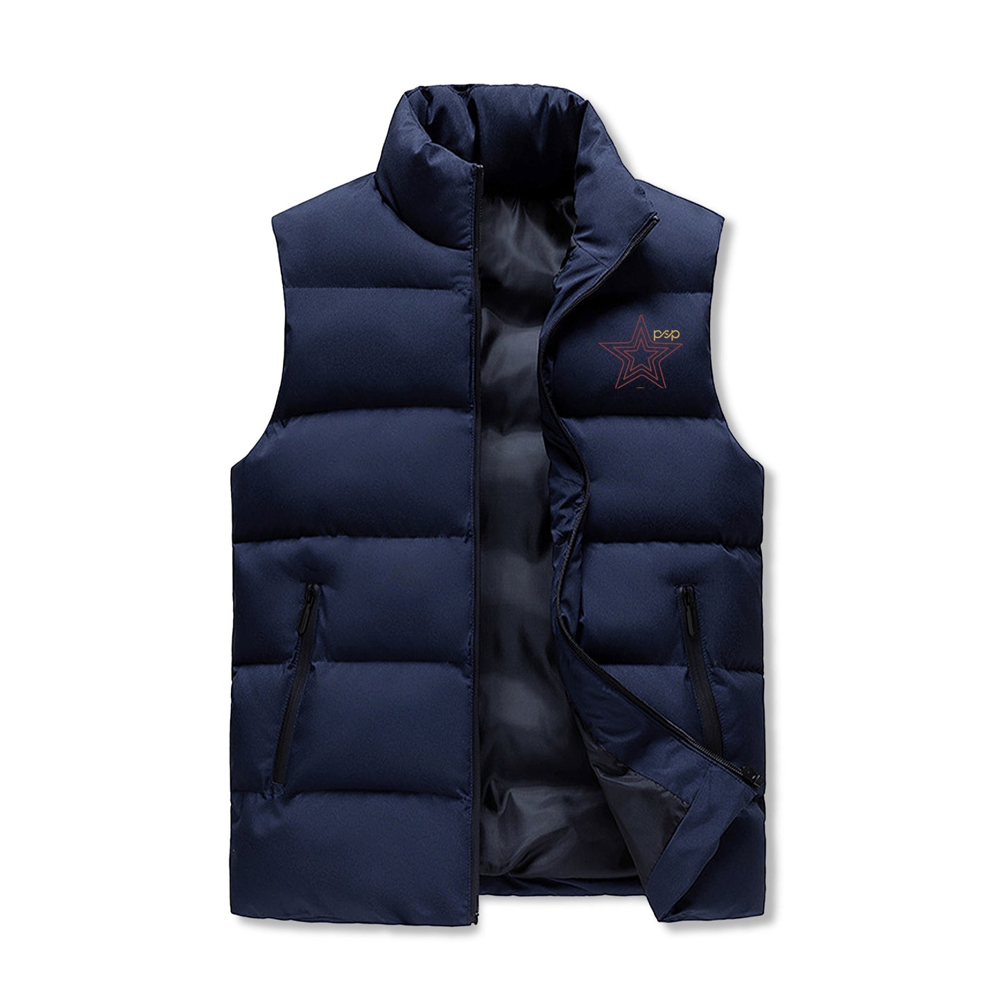 S.O.S & P.S.P Collaboration Mens Hooded Puffer Vest