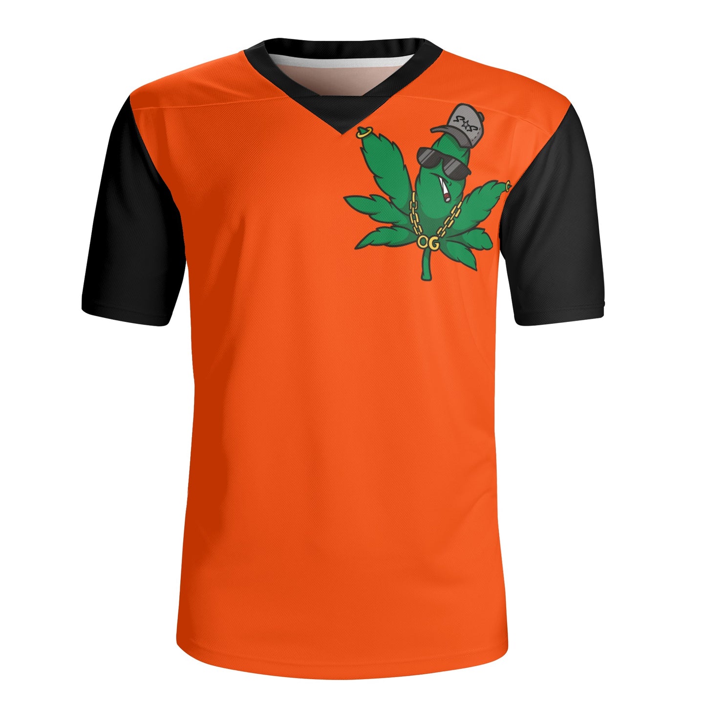 Leaf Me Alone 420 Edition Mens Orange Rugby Jersey