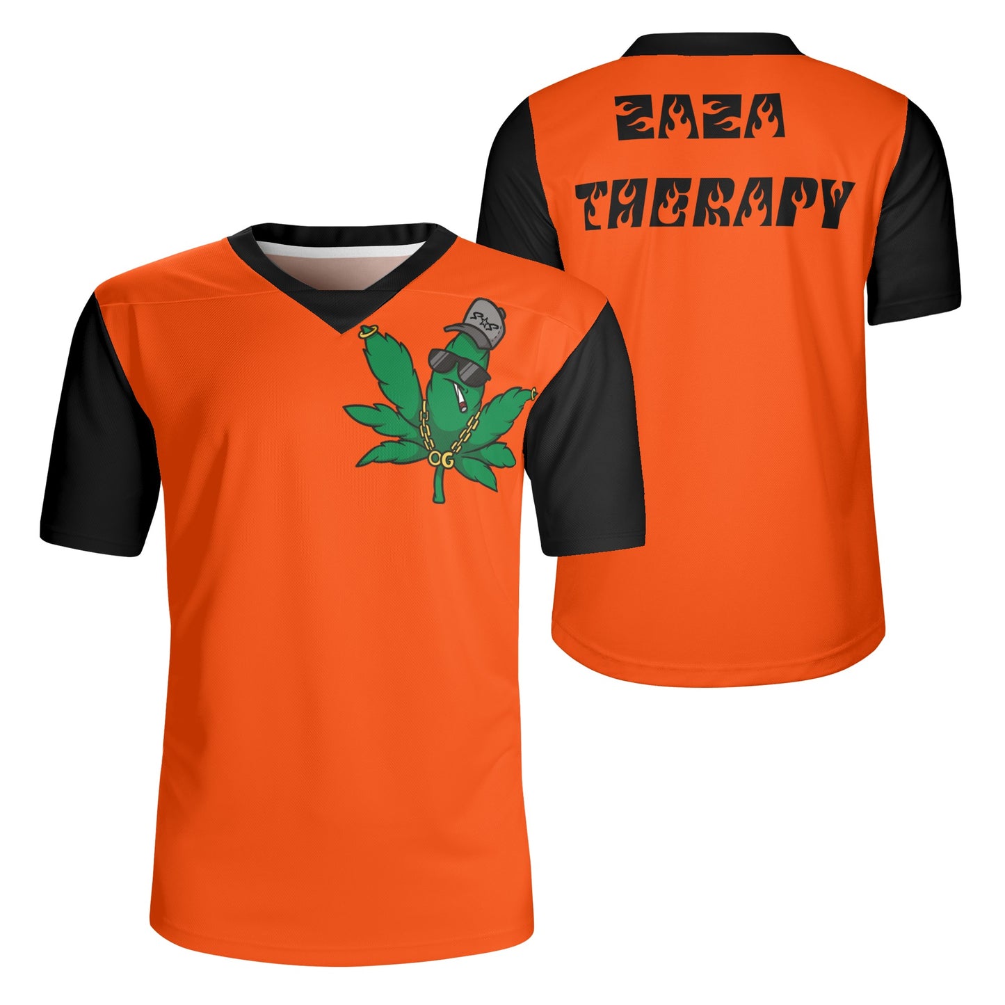 Leaf Me Alone 420 Edition Mens Orange Rugby Jersey