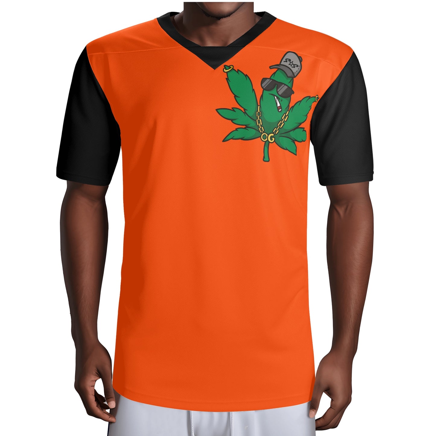 Leaf Me Alone 420 Edition Mens Orange Rugby Jersey