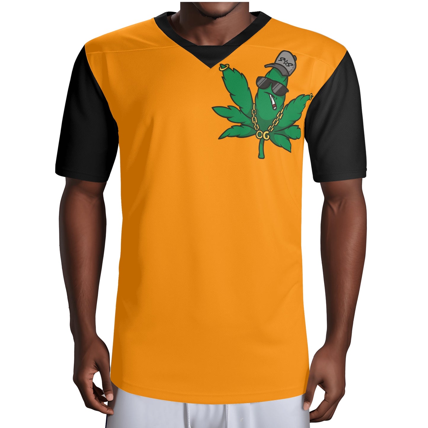 Leaf Me Alone 420 Edition Mens Orange Rugby Jersey