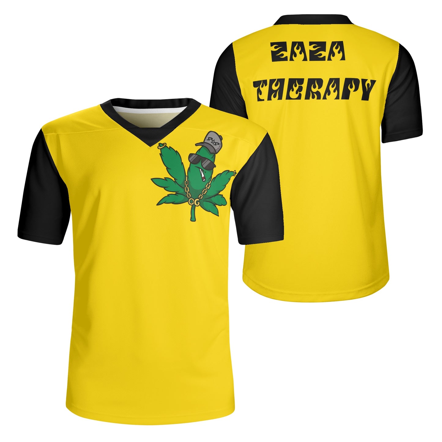 Leaf Me Alone 420 Edition Mens  Gold Rugby Jersey