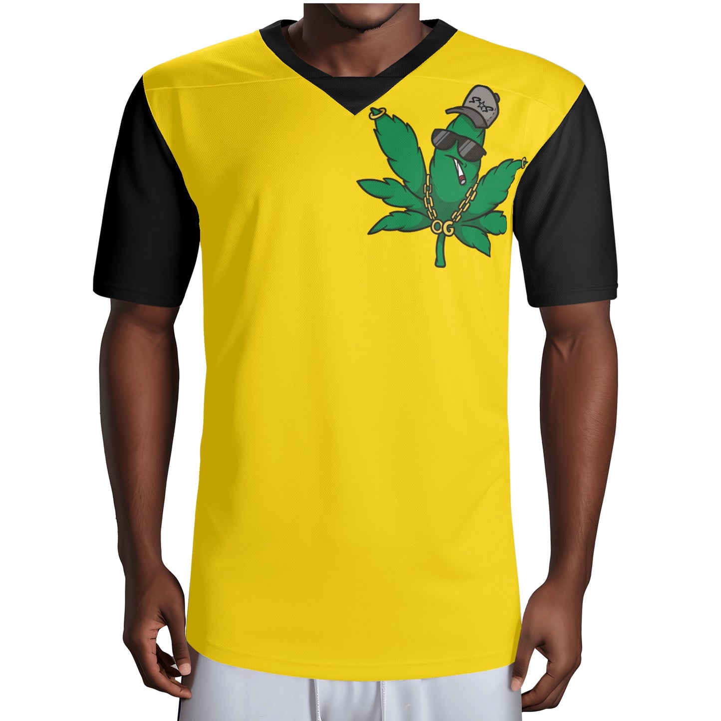 Leaf Me Alone 420 Edition Mens  Gold Rugby Jersey