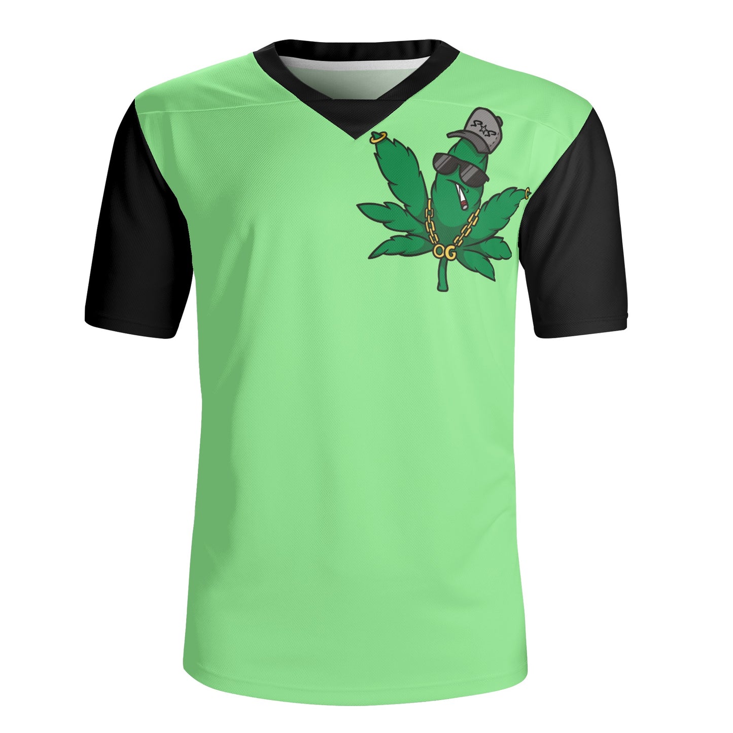 Leaf Me Alone 420 Edition Mens Mint Green  Rugby Jersey