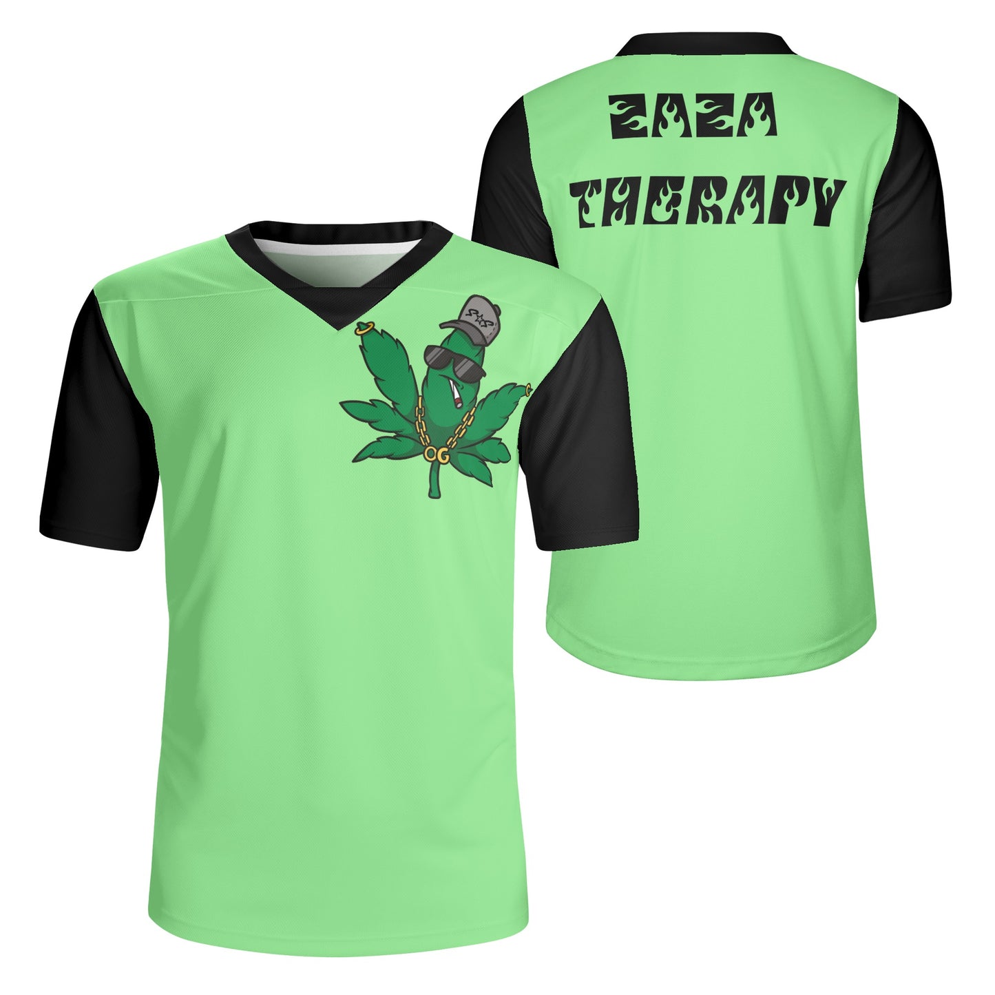 Leaf Me Alone 420 Edition Mens Mint Green  Rugby Jersey