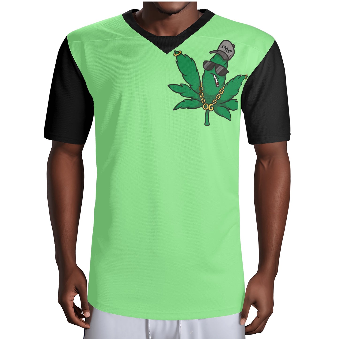 Leaf Me Alone 420 Edition Mens Mint Green  Rugby Jersey