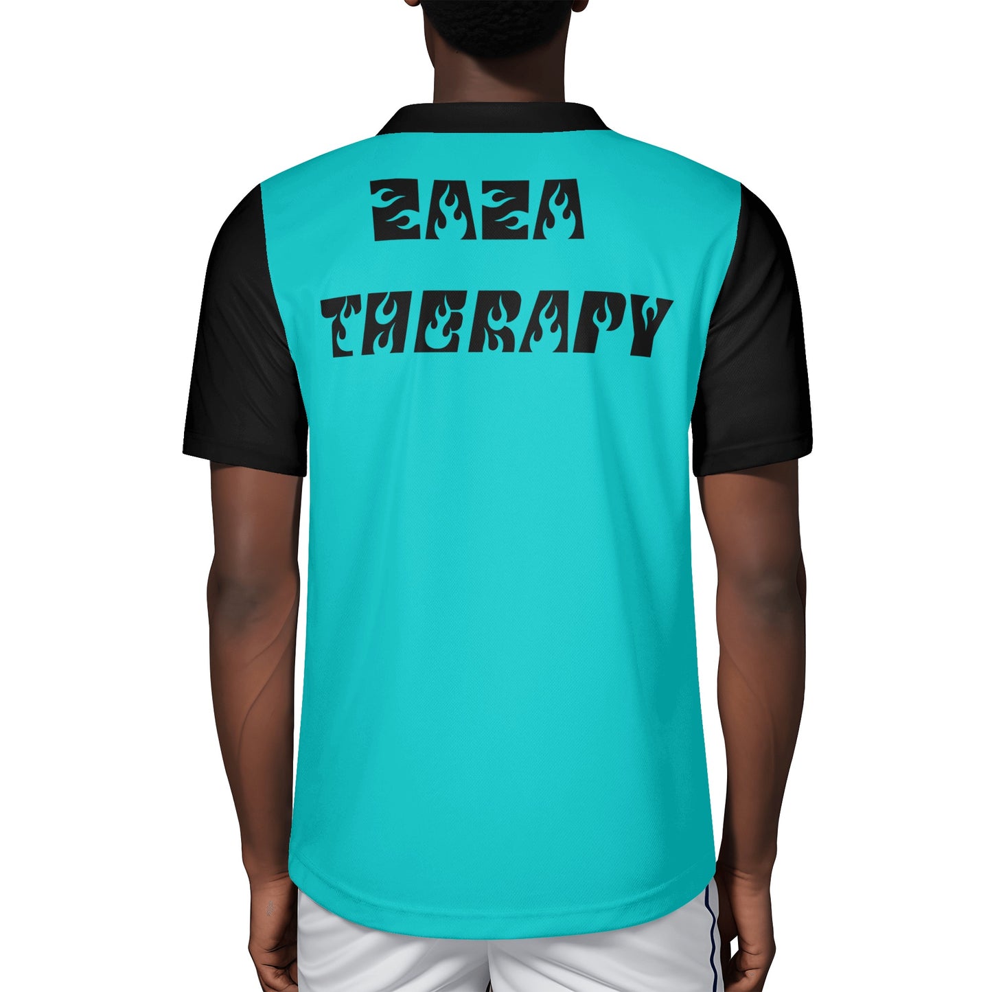 Leaf Me Alone 420 Edition Mens Turquoise Rugby Jersey