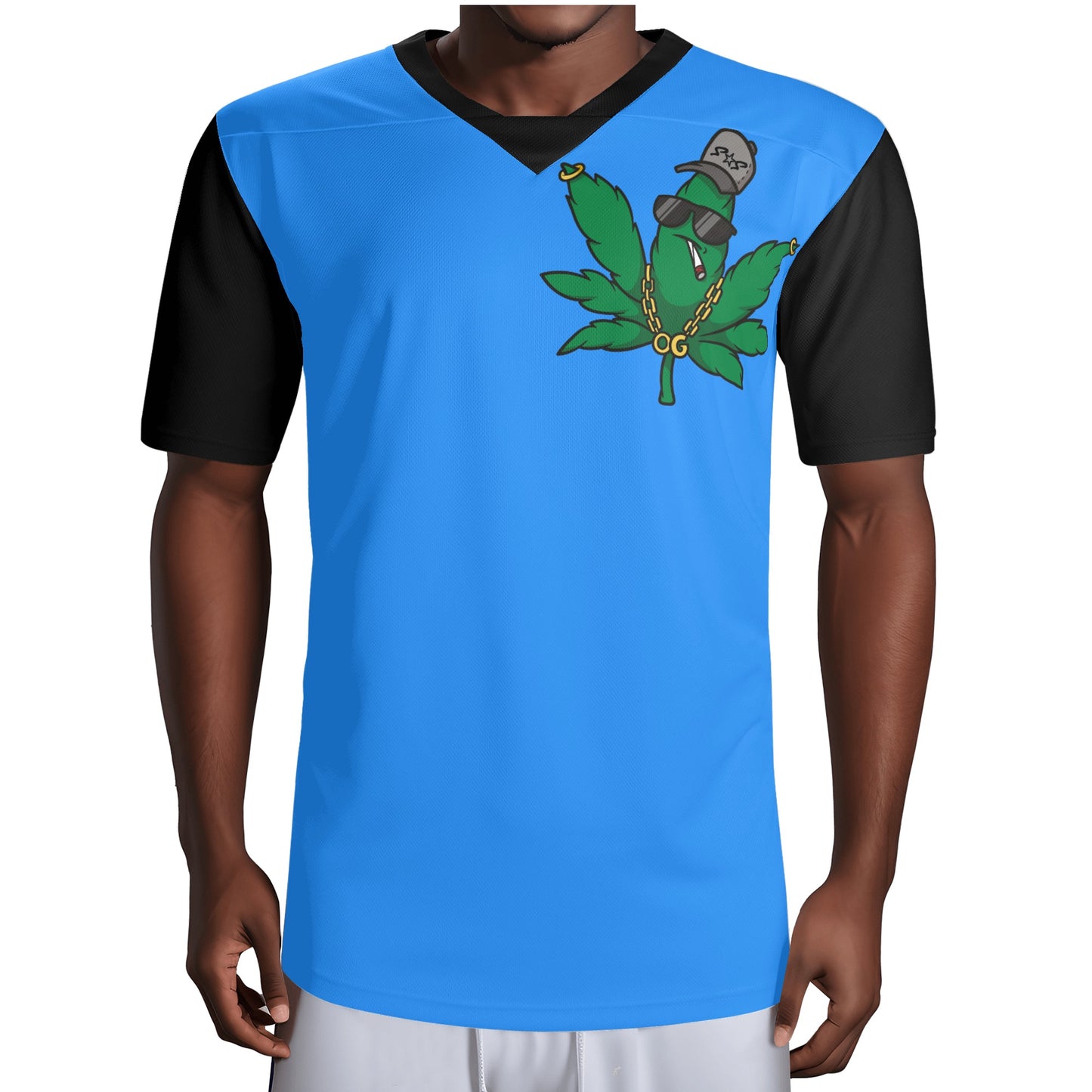 Leaf Me Alone 420 Edition Mens Blue Rugby Jersey