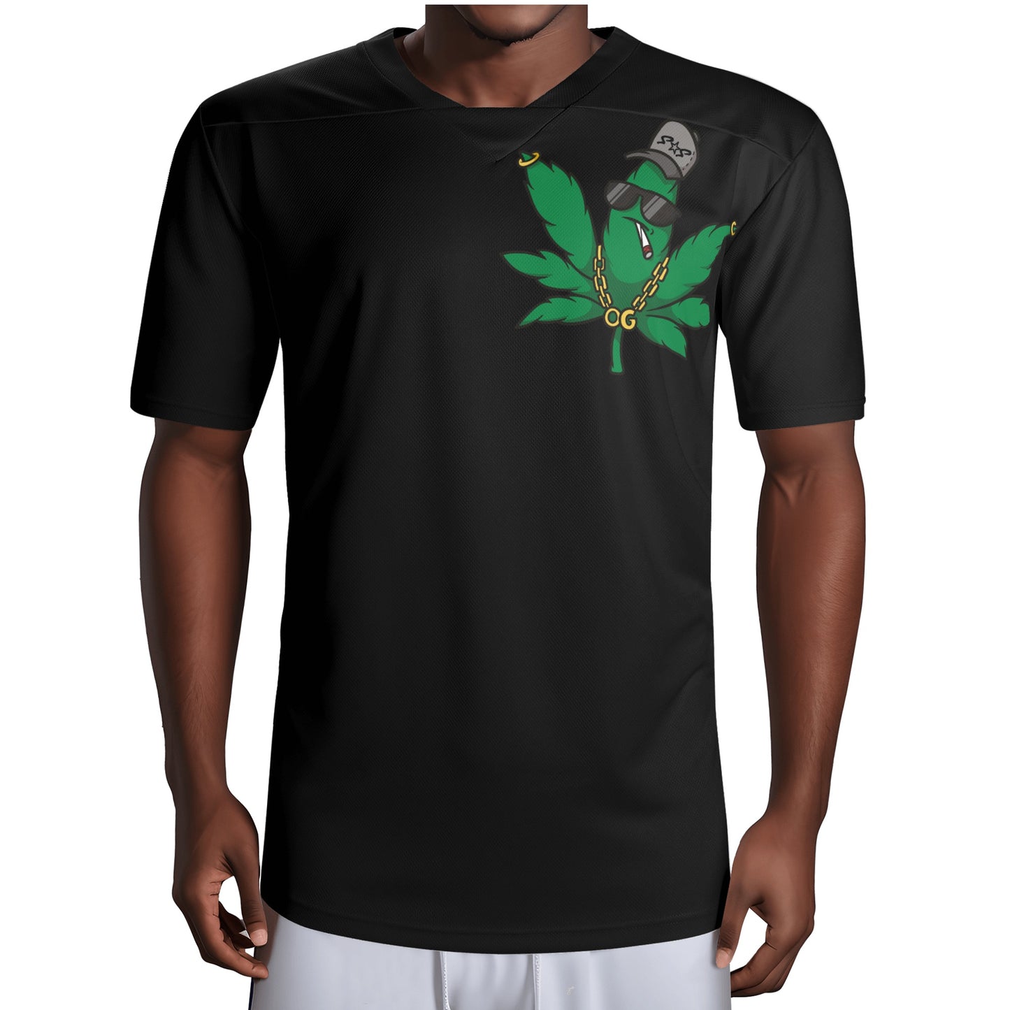 Leaf Me Alone 420 Edition Mens Black Rugby Jersey