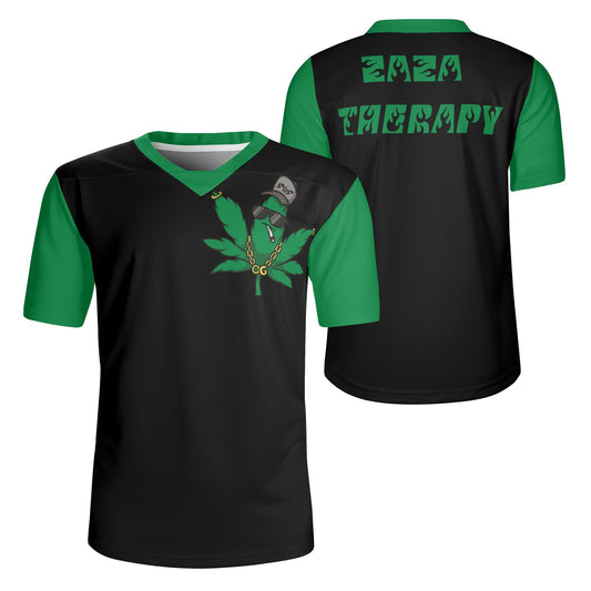 Leaf Me Alone 4/20 Edition Mens Black/Green  Rugby Jersey