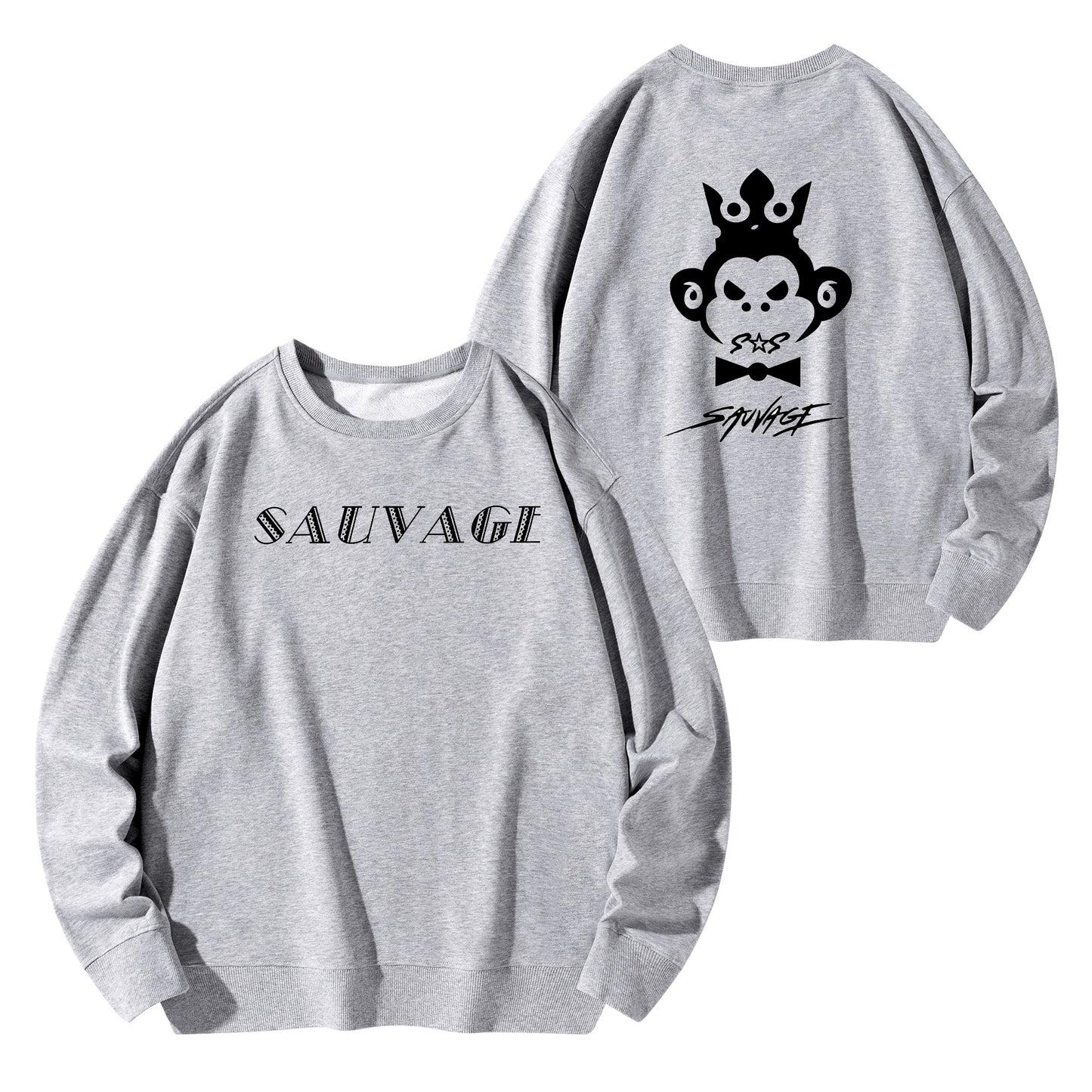 Sauvage Gorilla ens/Womens Adult Cotton Sweater Shirt