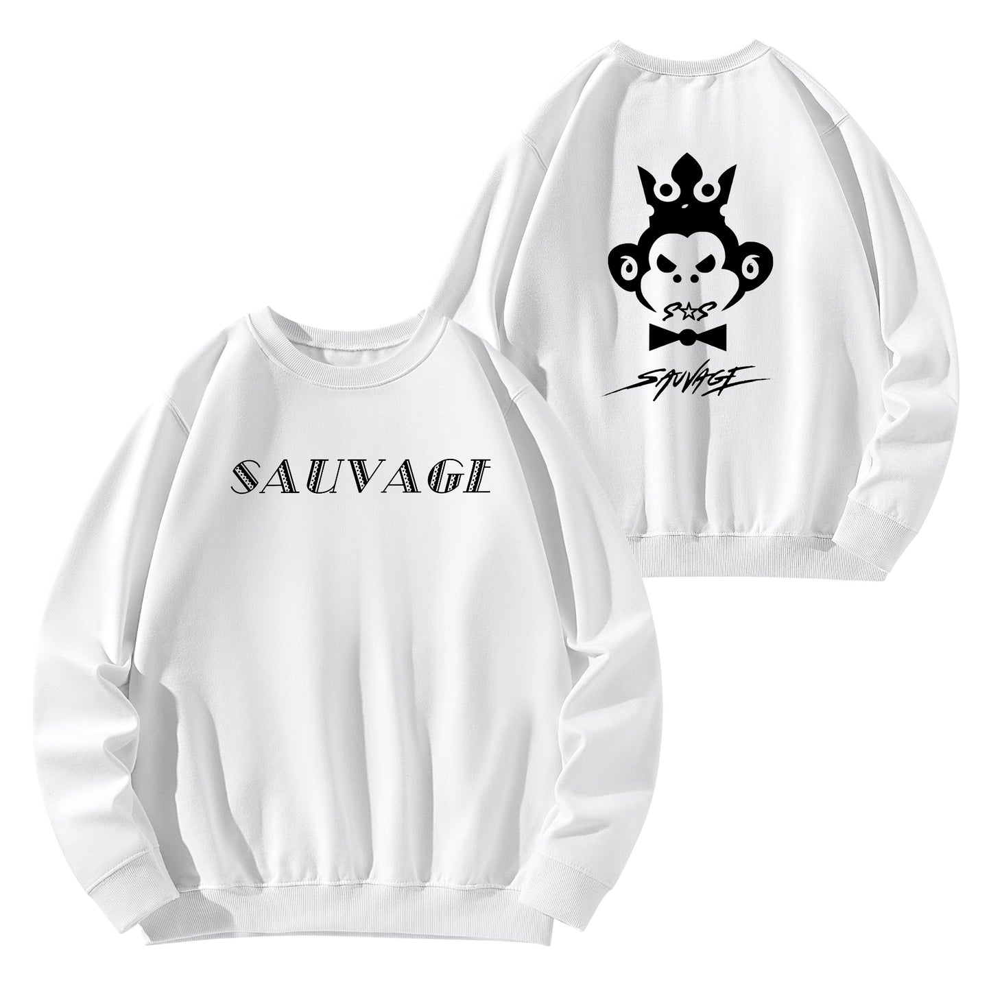 Sauvage Gorilla ens/Womens Adult Cotton Sweater Shirt