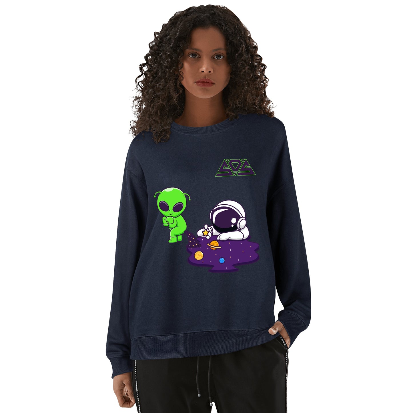 Space Aliens Mens/Womens Adult Cotton Sweater Shirt