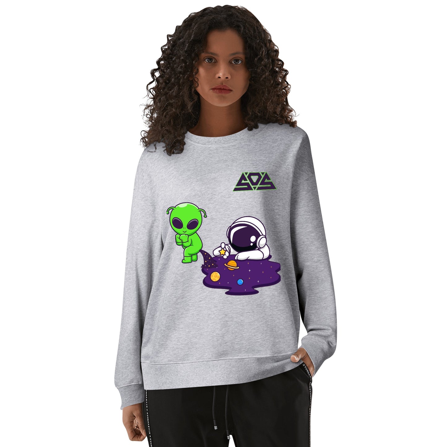 Space Aliens Mens/Womens Adult Cotton Sweater Shirt