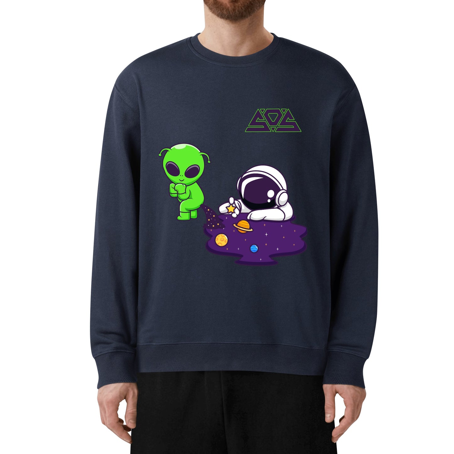 Space Aliens Mens/Womens Adult Cotton Sweater Shirt