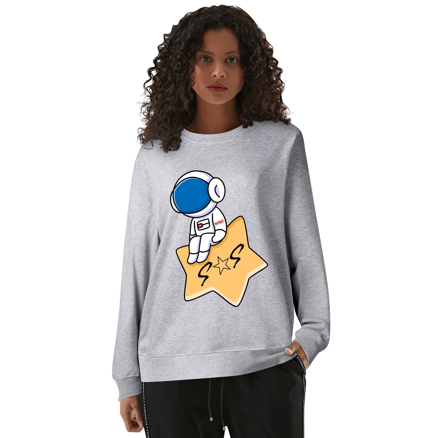 S.O.S Astronaut Mens/Womens Adult Cotton Sweater Shirt