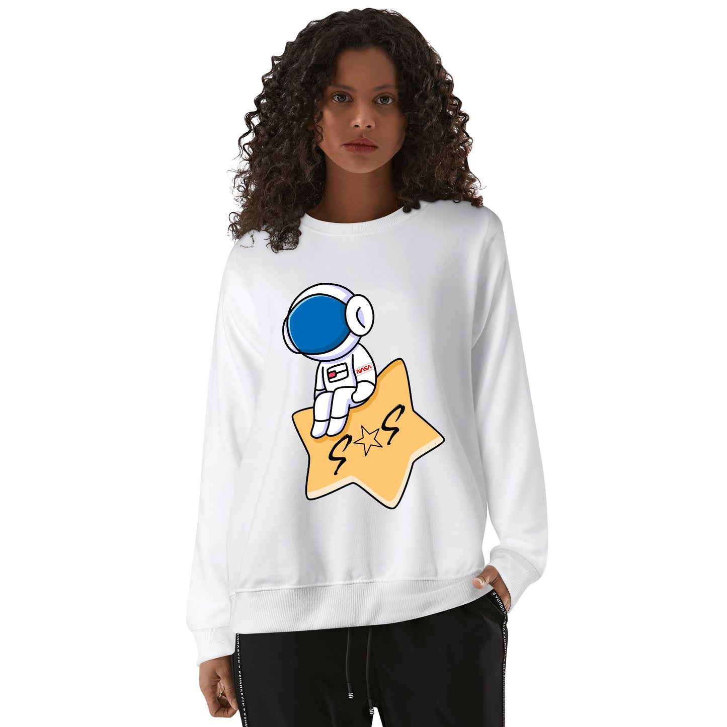 S.O.S Astronaut Mens/Womens Adult Cotton Sweater Shirt