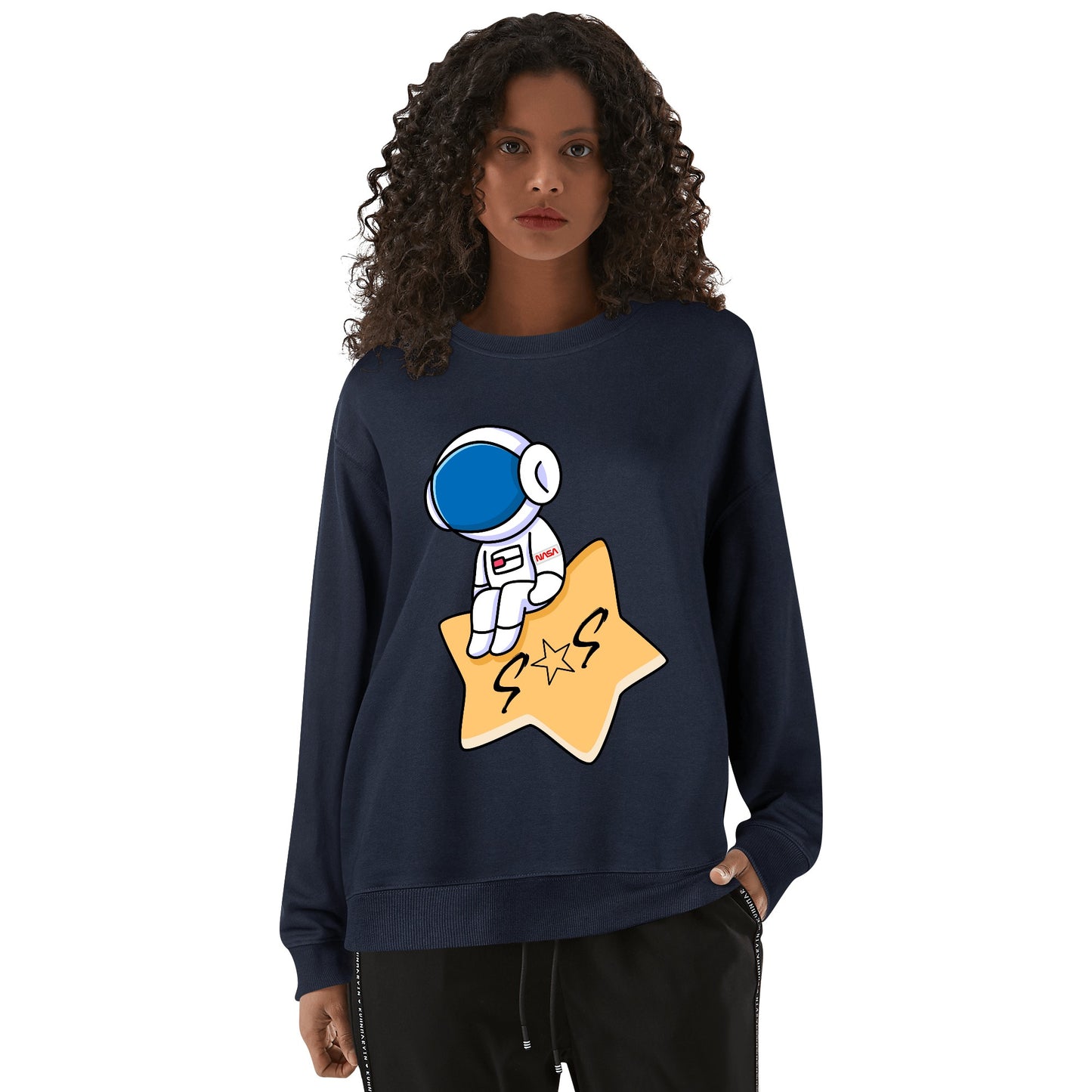 S.O.S Astronaut Mens/Womens Adult Cotton Sweater Shirt