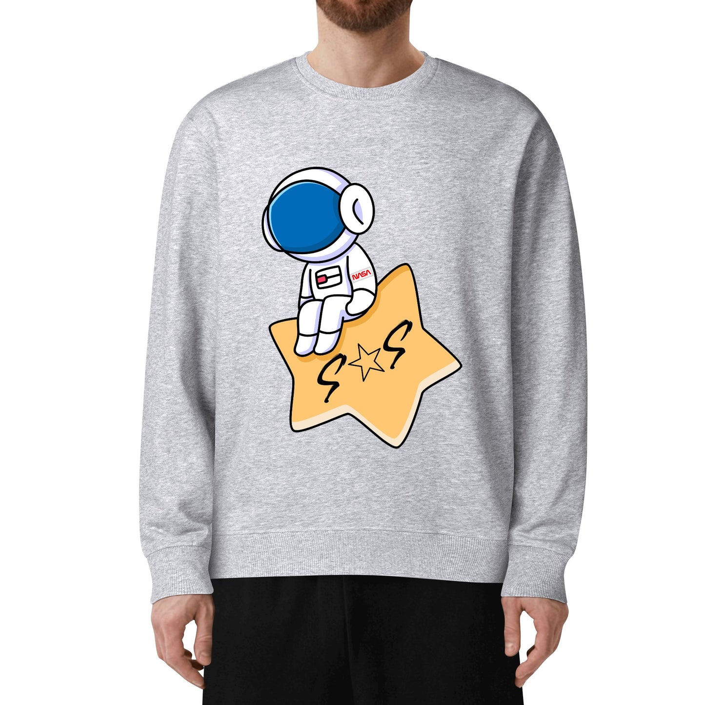 S.O.S Astronaut Mens/Womens Adult Cotton Sweater Shirt