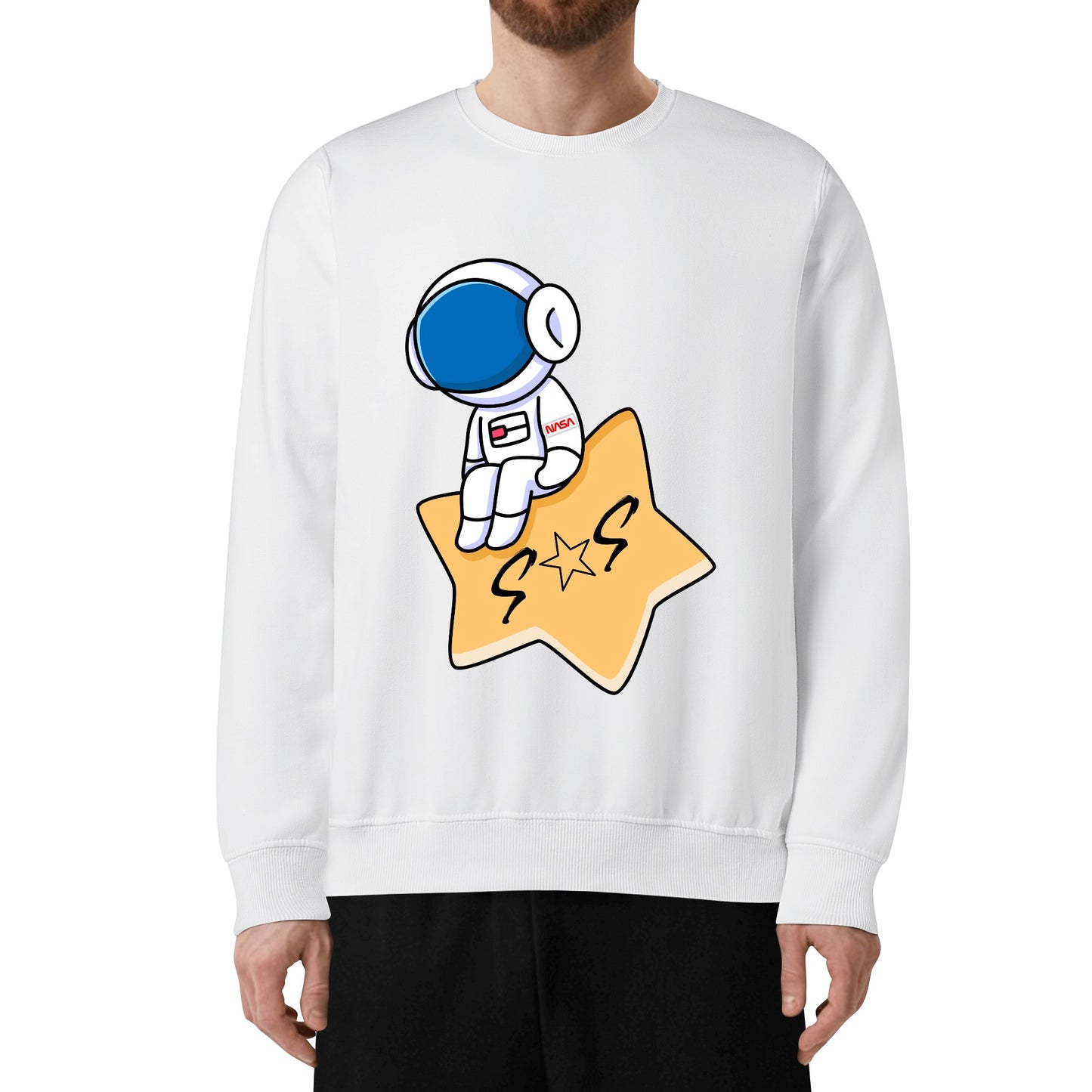 S.O.S Astronaut Mens/Womens Adult Cotton Sweater Shirt