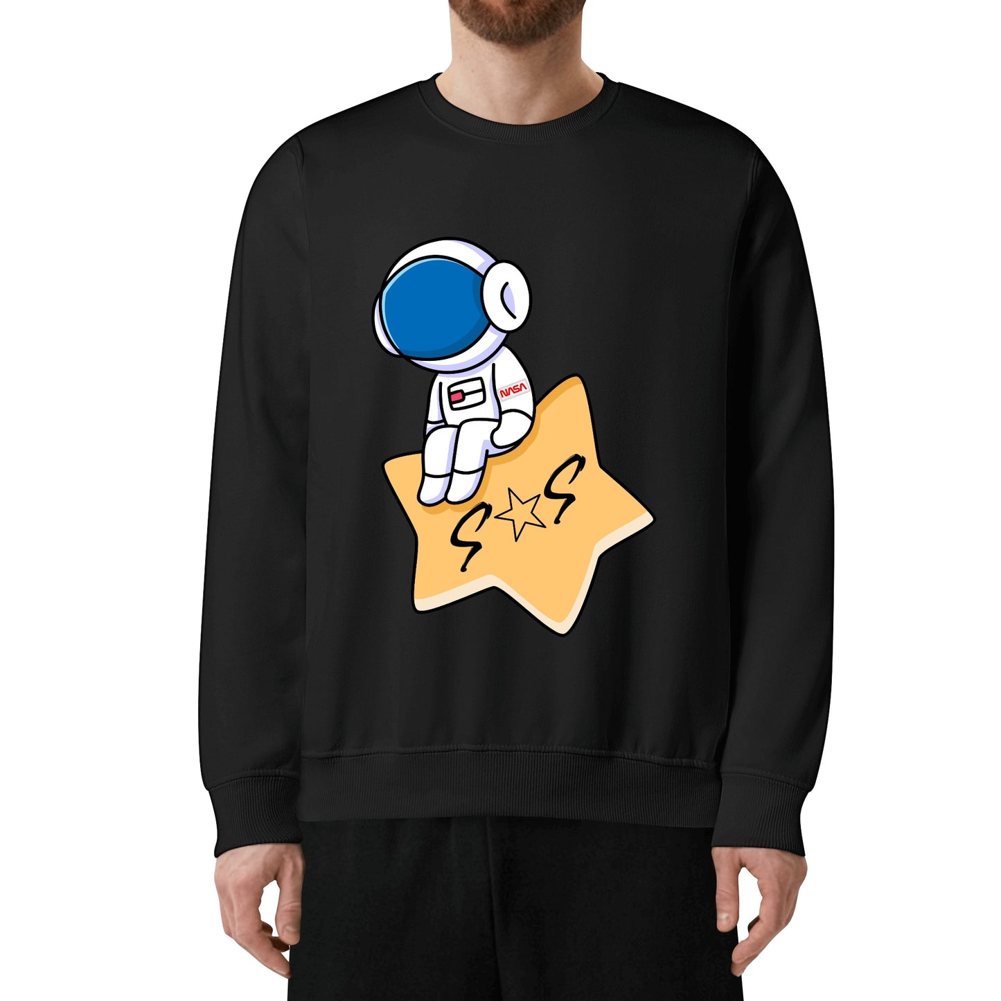 S.O.S Astronaut Mens/Womens Adult Cotton Sweater Shirt