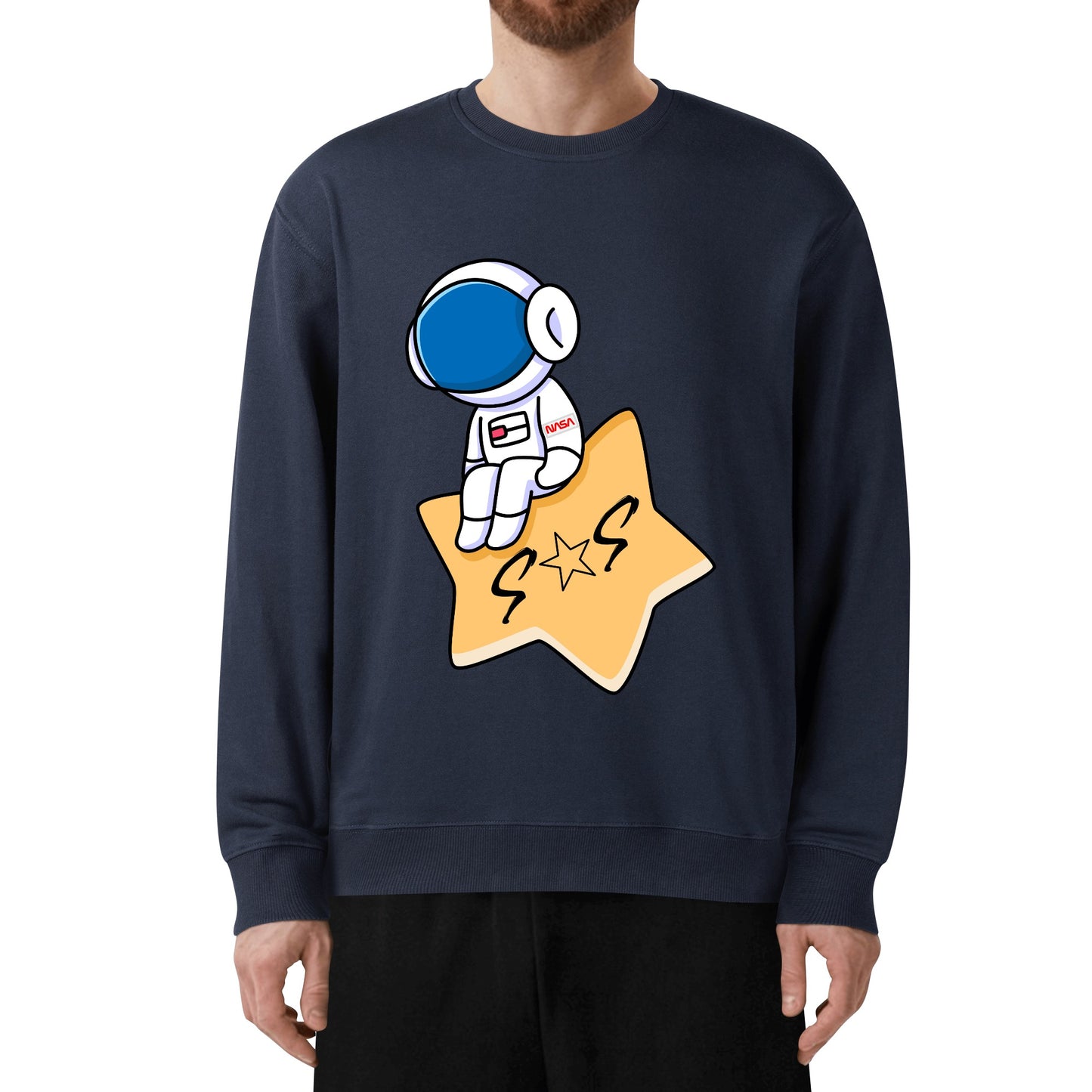 S.O.S Astronaut Mens/Womens Adult Cotton Sweater Shirt