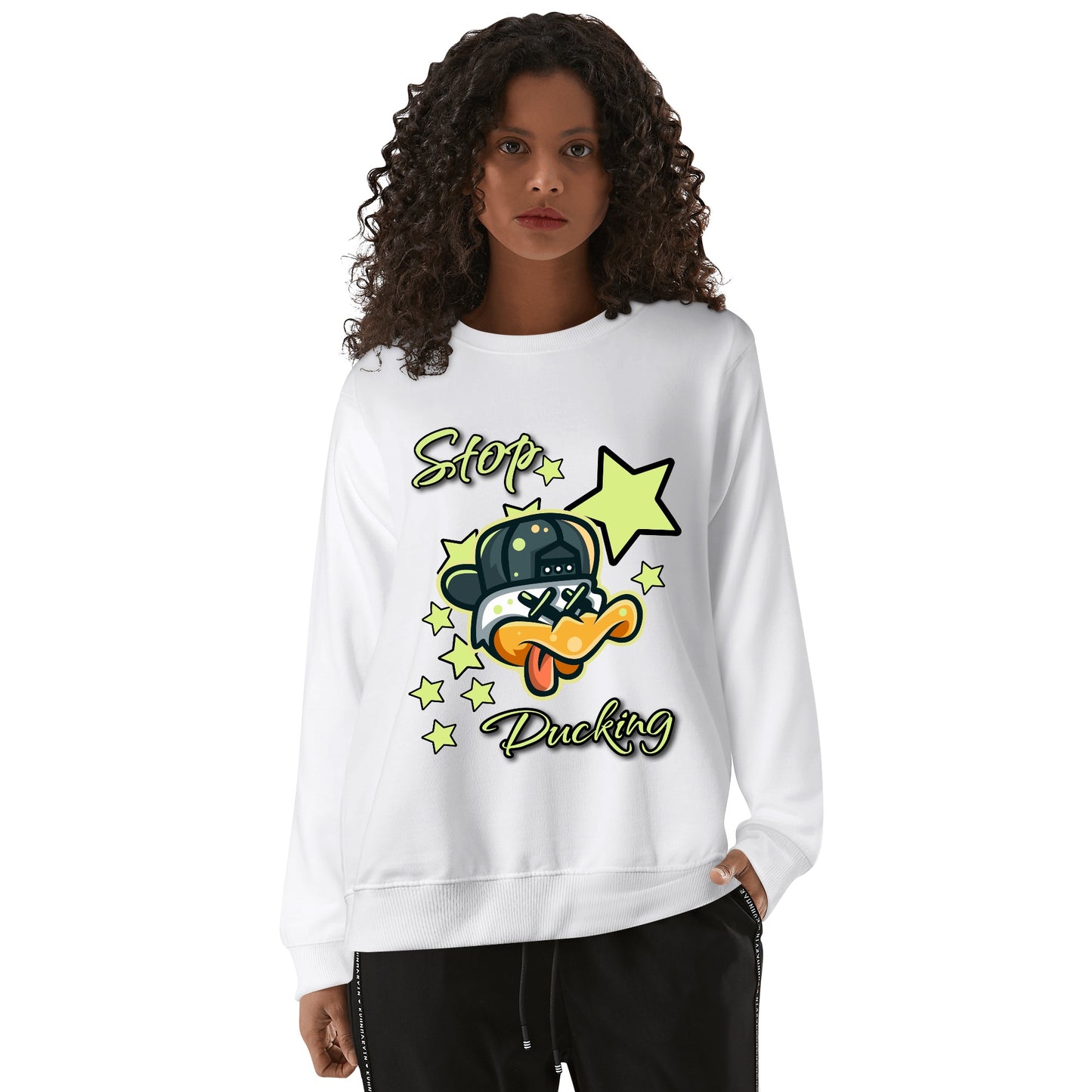 Stop Ducking Mens/Womens Adult Cotton Sweater Shirt