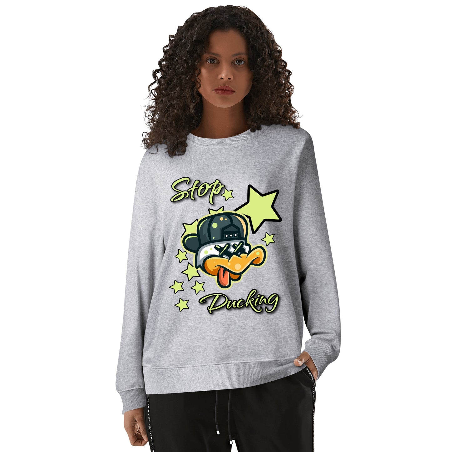 Stop Ducking Mens/Womens Adult Cotton Sweater Shirt