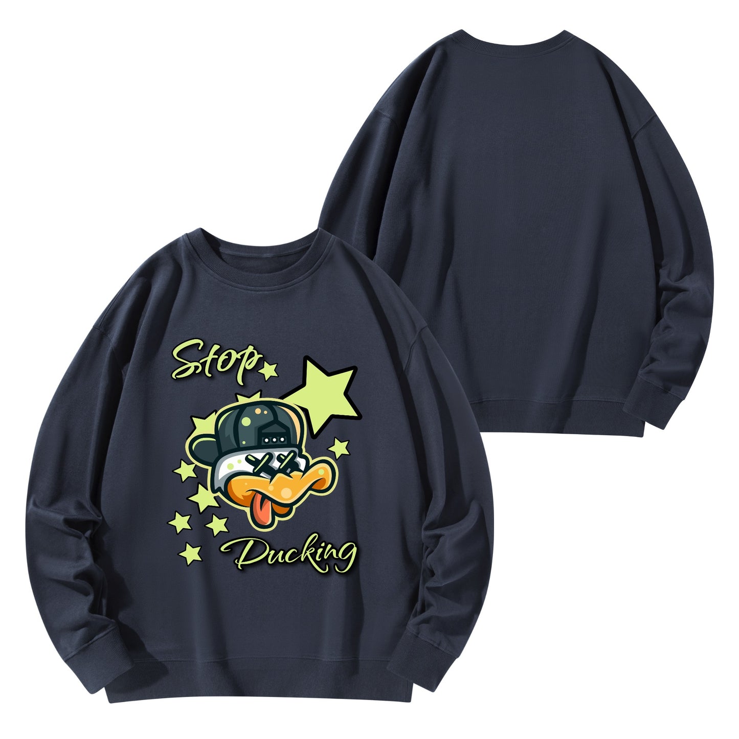 Stop Ducking Mens/Womens Adult Cotton Sweater Shirt