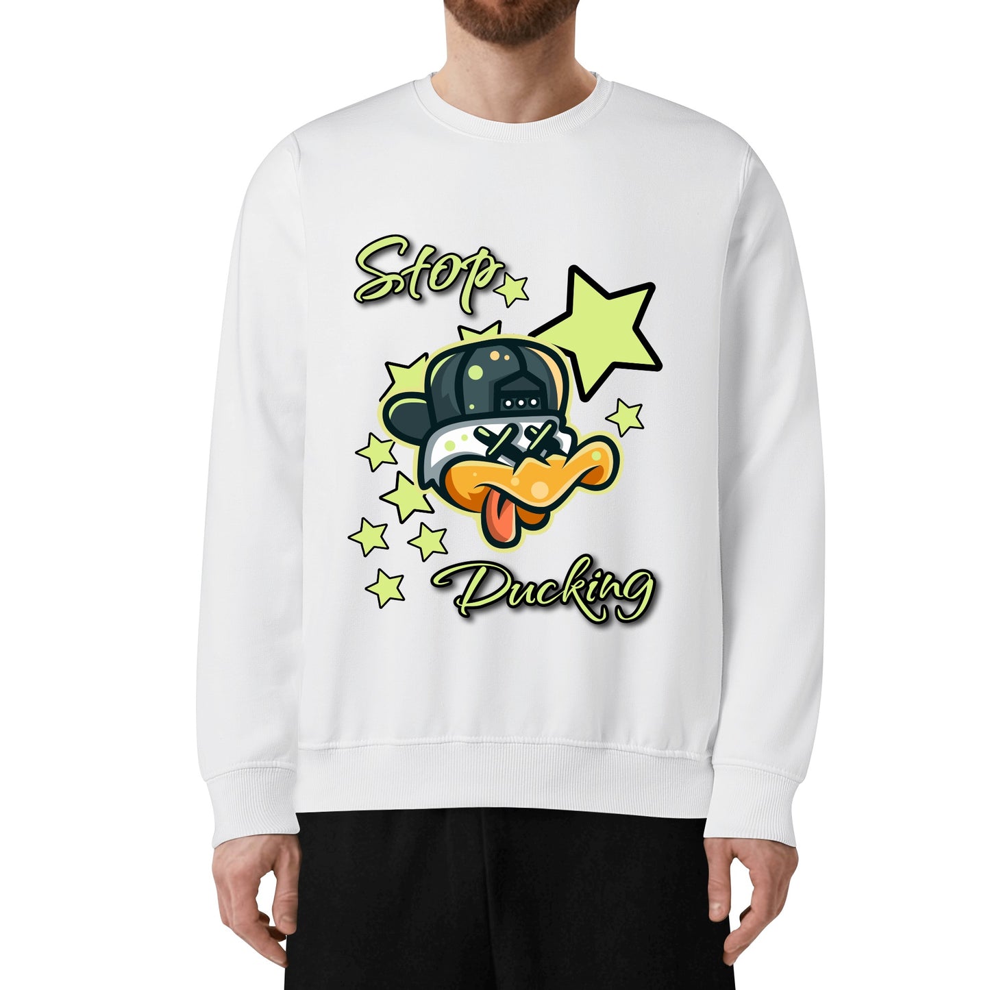 Stop Ducking Mens/Womens Adult Cotton Sweater Shirt