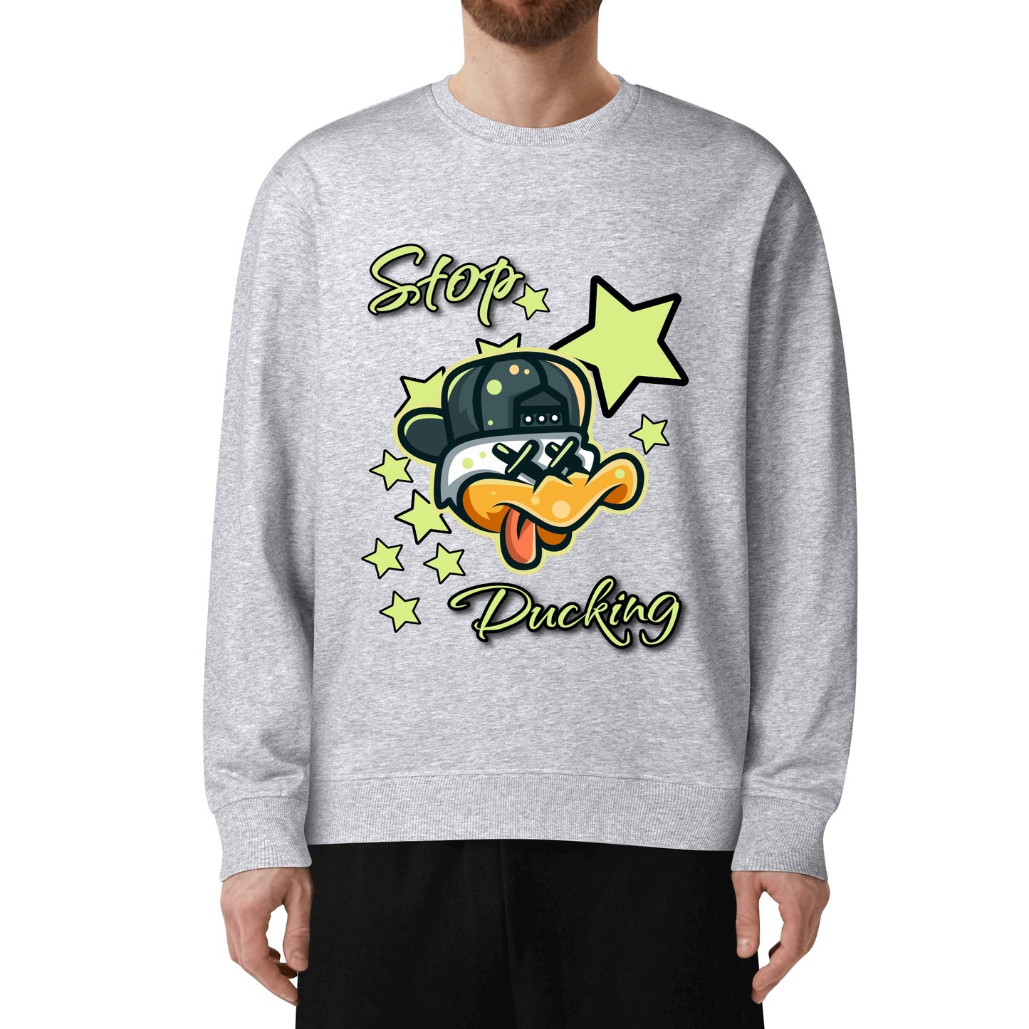 Stop Ducking Mens/Womens Adult Cotton Sweater Shirt