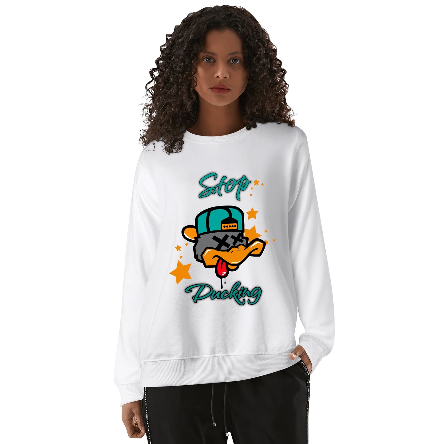 Star Duck Mens/Womens Adult Cotton Sweater Shirt