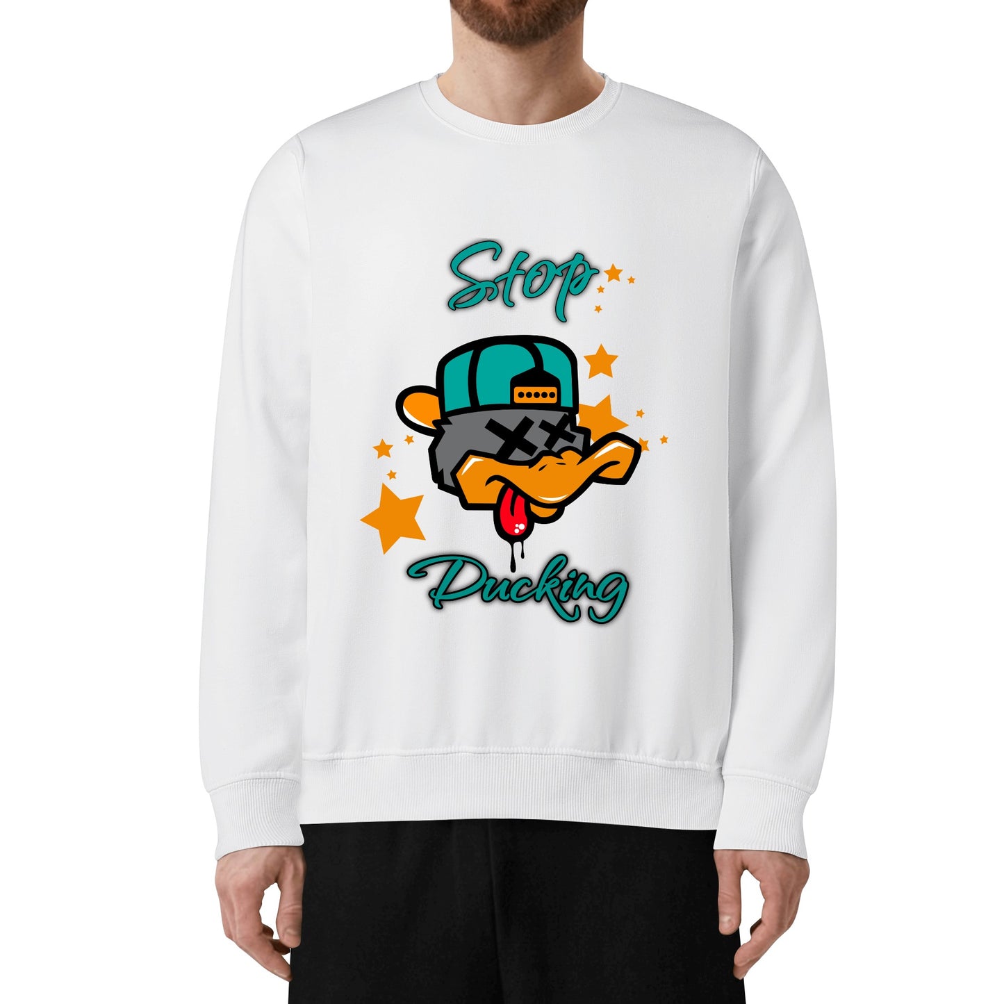 Star Duck Mens/Womens Adult Cotton Sweater Shirt