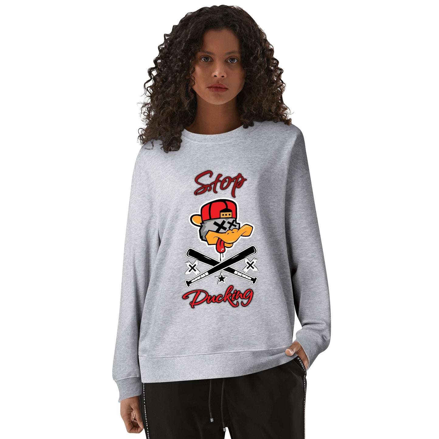 Stop Ducking Mens/Womens Adult Cotton Sweater Shirt