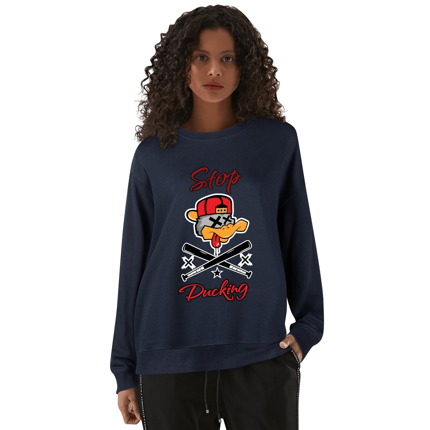 Stop Ducking Mens/Womens Adult Cotton Sweater Shirt