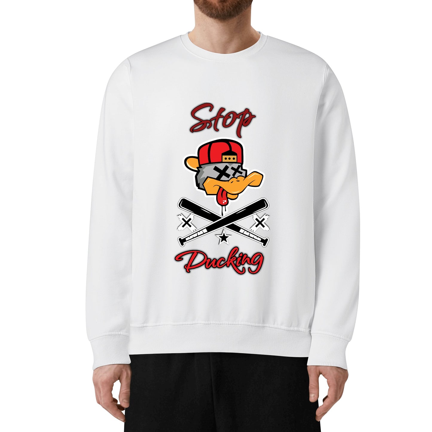 Stop Ducking Mens/Womens Adult Cotton Sweater Shirt