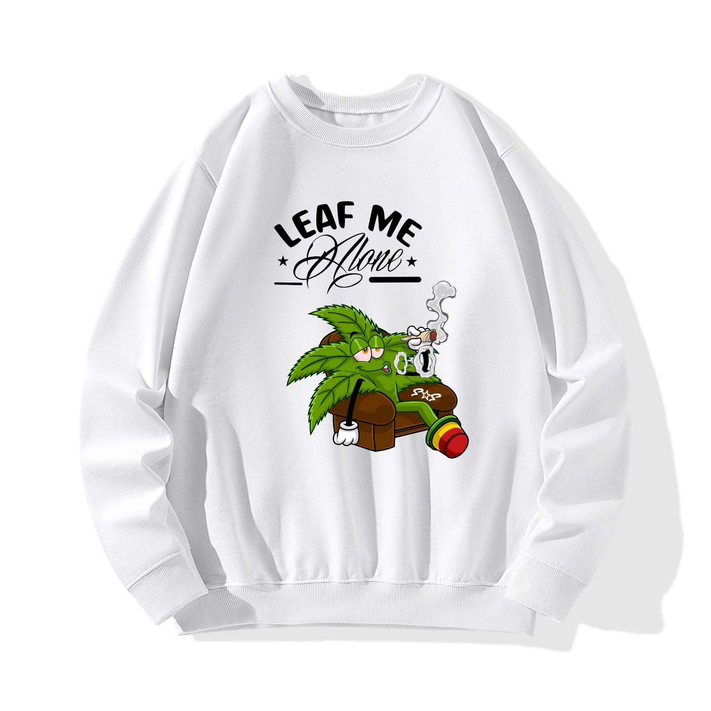 Leaf Me Alone 420 Edition Mens/Womens Adult Cotton Sweater Shirt