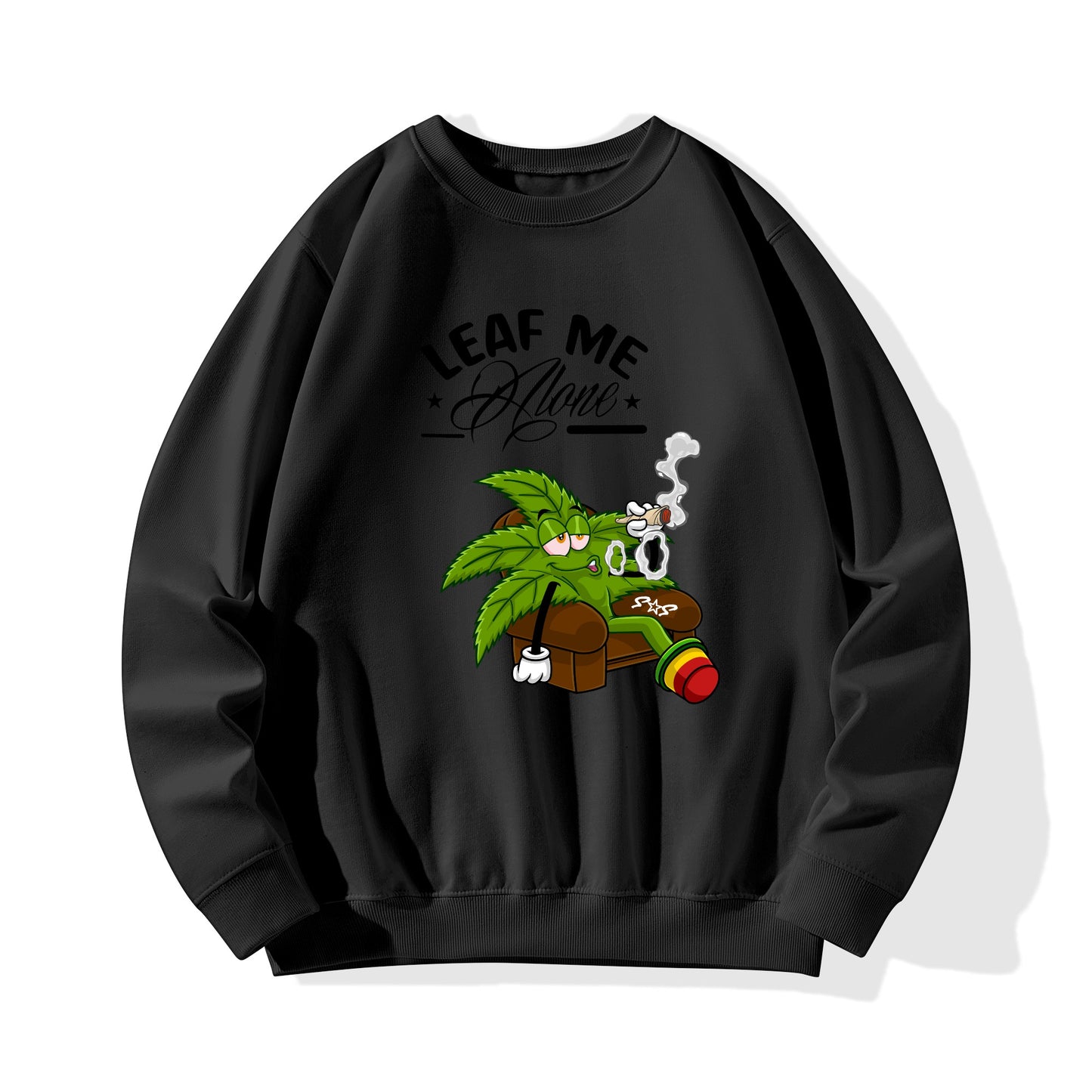 Leaf Me Alone 420 Edition Mens/Womens Adult Cotton Sweater Shirt