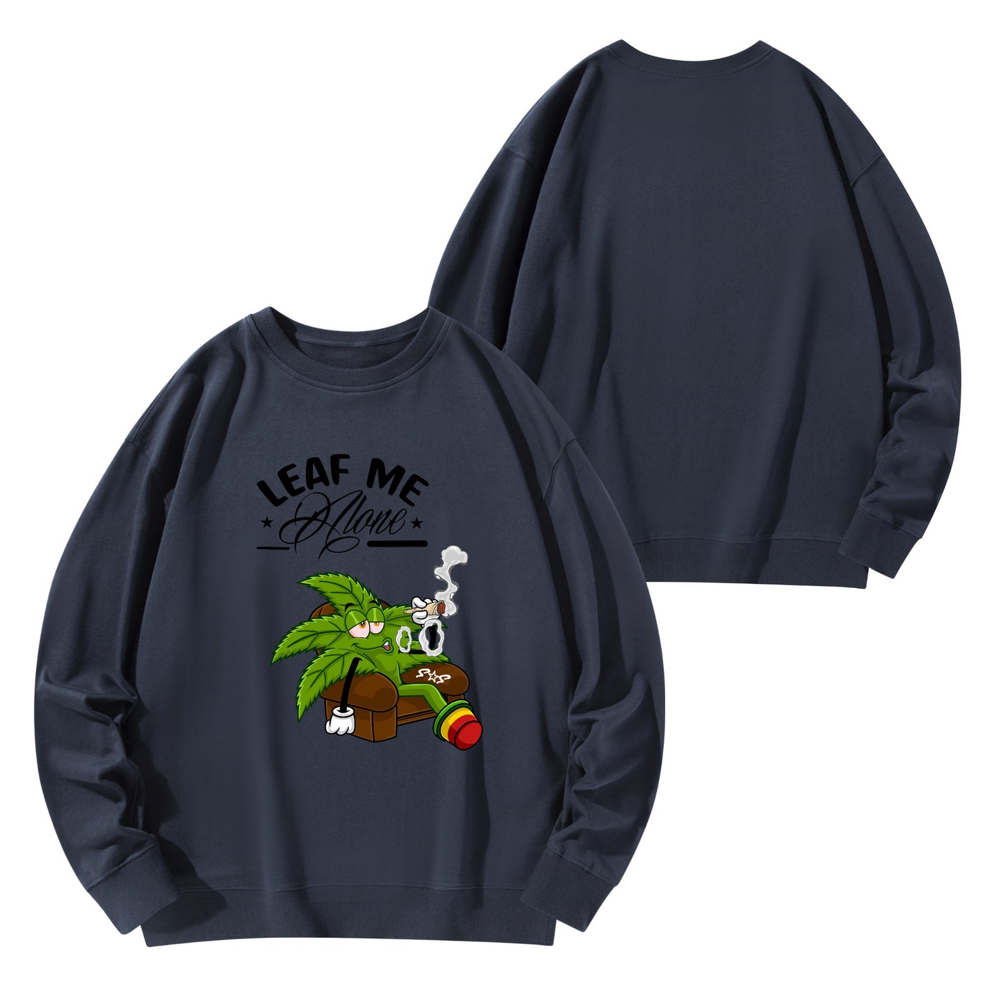 Leaf Me Alone 420 Edition Mens/Womens Adult Cotton Sweater Shirt