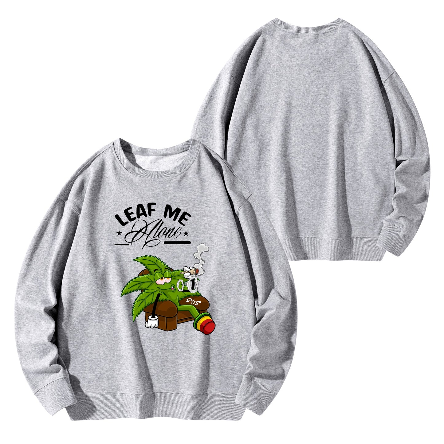 Leaf Me Alone 420 Edition Mens/Womens Adult Cotton Sweater Shirt